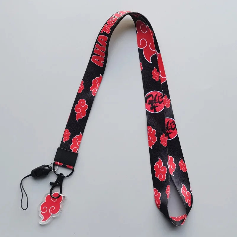 Cute Naruto Japanese Anime Lanyard Neck Strap Kakashi Cartoon Keychain for Pendant Fashion Key Ring Cosplay Accessories Gifts