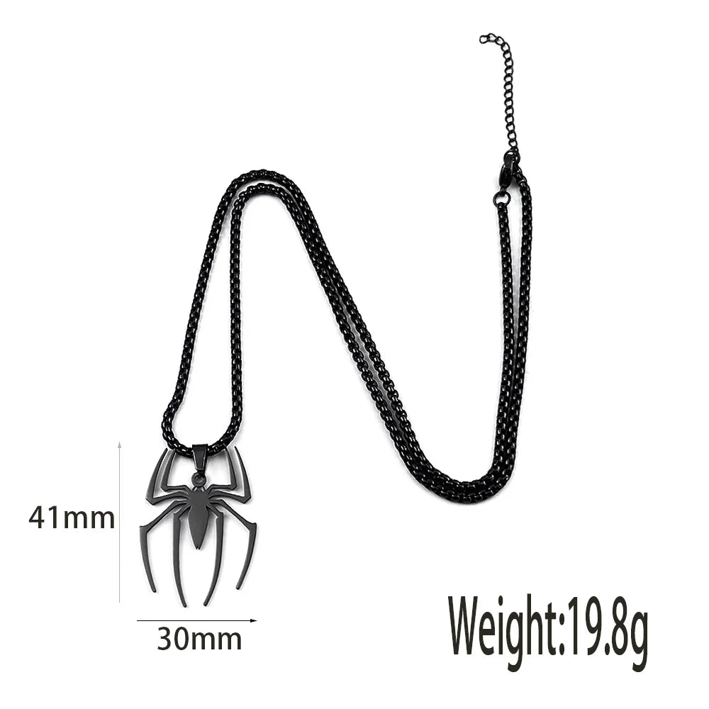 Stainless Steel High Quality Spider Pendant Necklace For Women Men Choker Jewelry Gifts Dropshipping