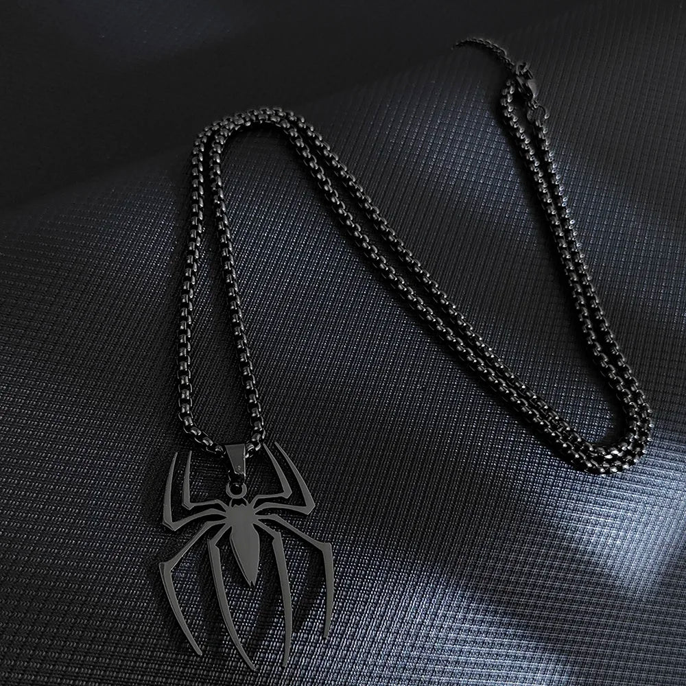 Stainless Steel High Quality Spider Pendant Necklace For Women Men Choker Jewelry Gifts Dropshipping