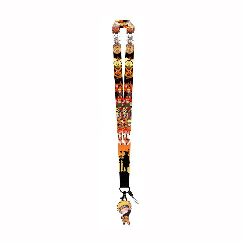 Cute Naruto Japanese Anime Lanyard Neck Strap Kakashi Cartoon Keychain for Pendant Fashion Key Ring Cosplay Accessories Gifts
