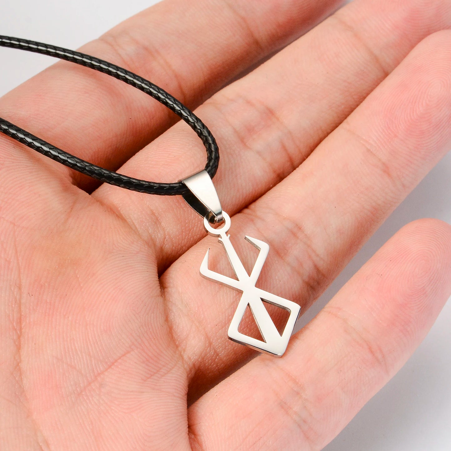 Stainless Steel Berserk Necklace Sword Logo Pendants Choker The Mad Warrior Of Norse Viking Mythology Men Adornment Gifts