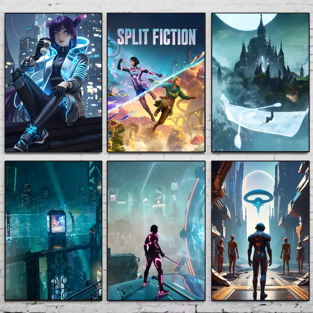 S-Split Fiction GAME Poster HD art sticky wall waterproof home living room bedroom bar aesthetic decoration