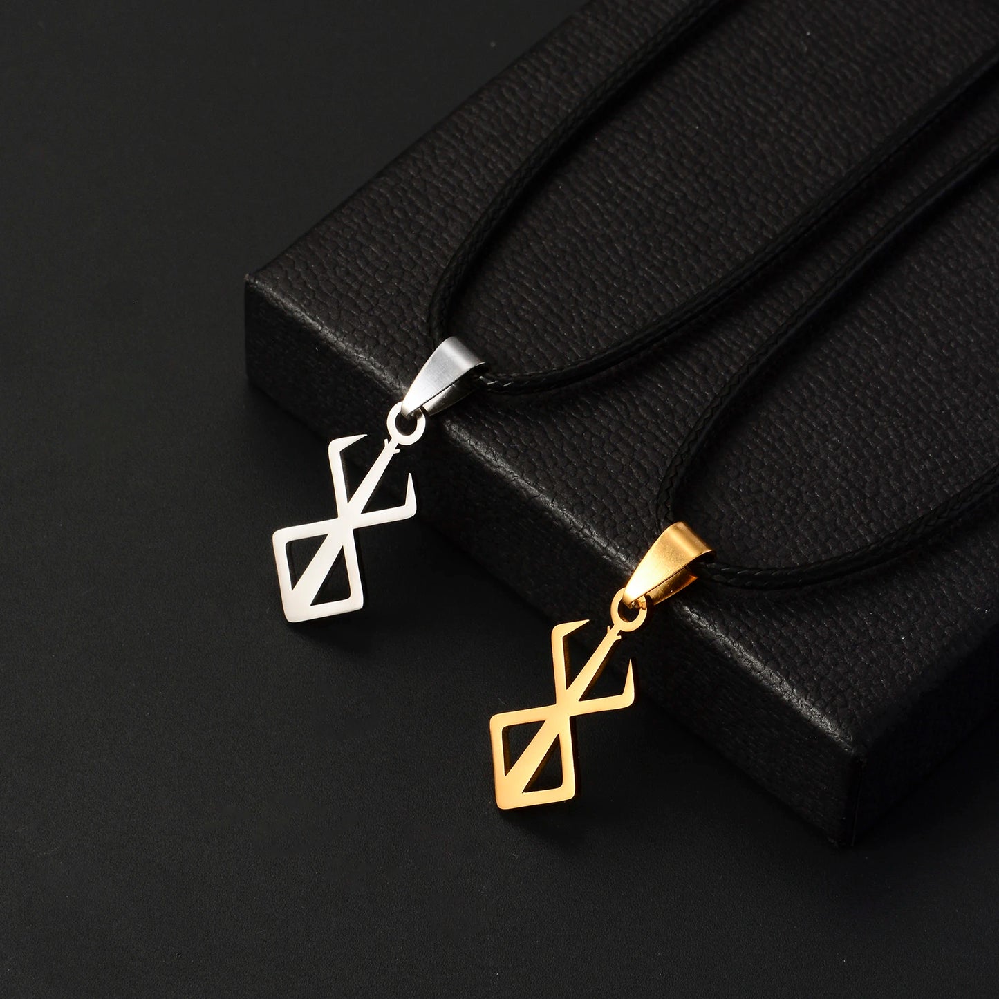 Stainless Steel Berserk Necklace Sword Logo Pendants Choker The Mad Warrior Of Norse Viking Mythology Men Adornment Gifts