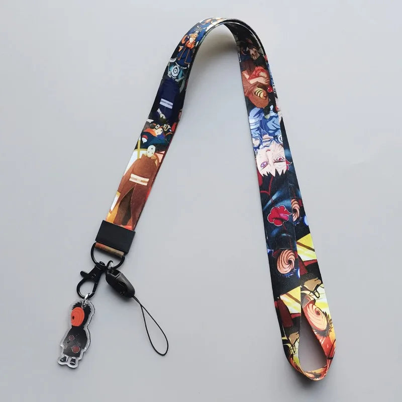 Cute Naruto Japanese Anime Lanyard Neck Strap Kakashi Cartoon Keychain for Pendant Fashion Key Ring Cosplay Accessories Gifts