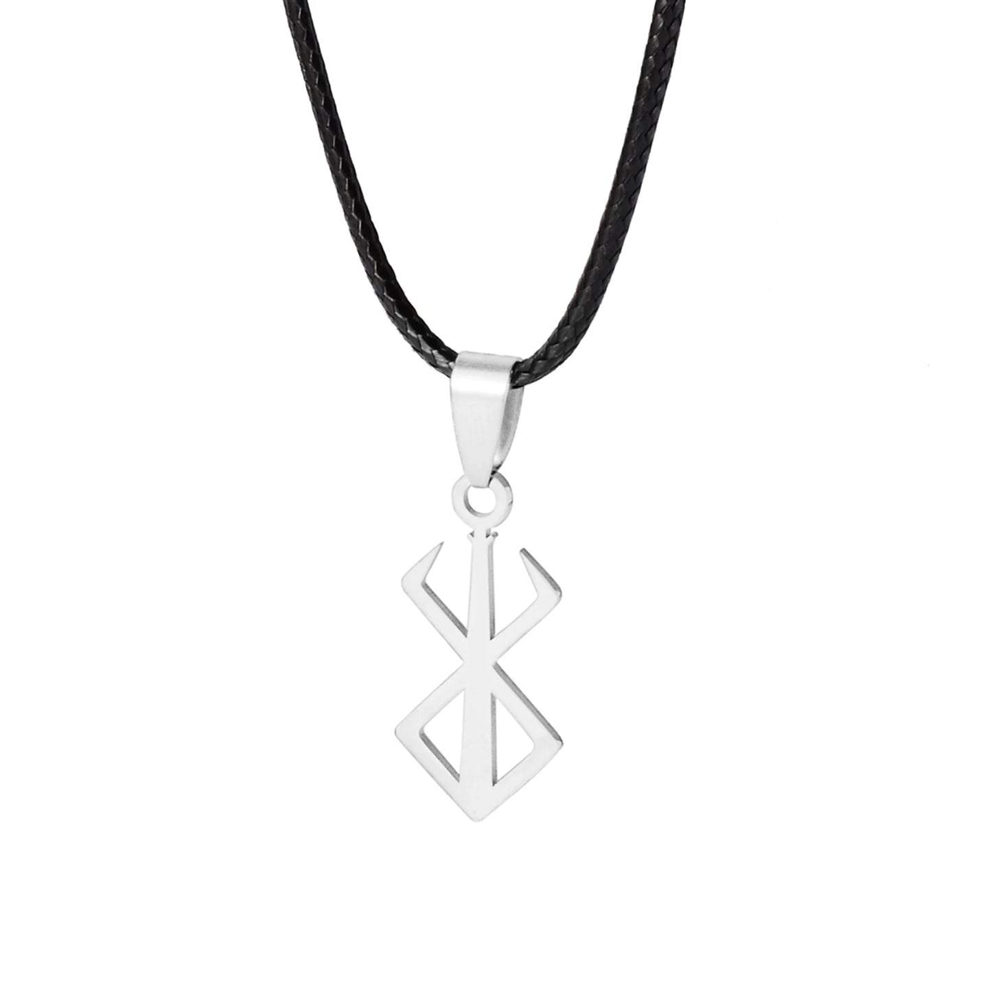 Stainless Steel Berserk Necklace Sword Logo Pendants Choker The Mad Warrior Of Norse Viking Mythology Men Adornment Gifts