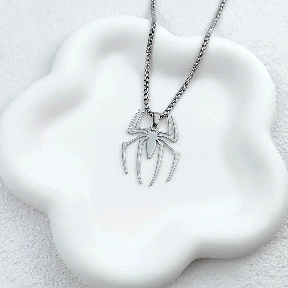 Stainless Steel High Quality Spider Pendant Necklace For Women Men Choker Jewelry Gifts Dropshipping