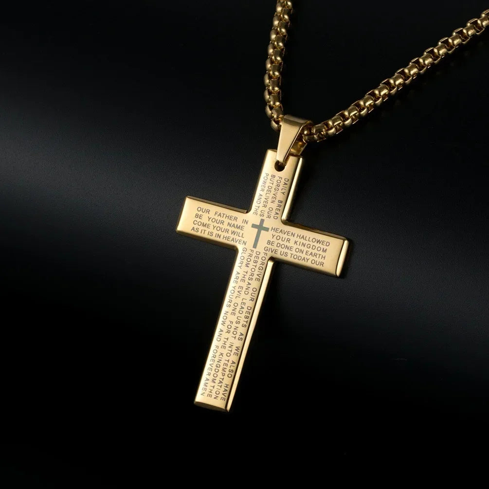 New Black Color Pillar Necklace for Men Women Trendy Simple Stainless Steel Chain 3D Bar Necklaces Party Jewelry Couple Gifts