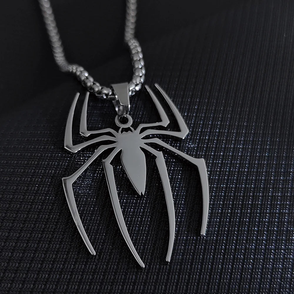 Stainless Steel High Quality Spider Pendant Necklace For Women Men Choker Jewelry Gifts Dropshipping