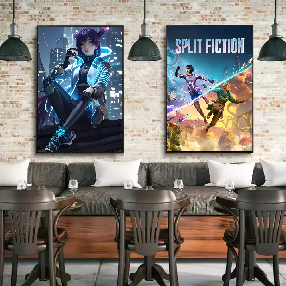 S-Split Fiction GAME Poster HD art sticky wall waterproof home living room bedroom bar aesthetic decoration