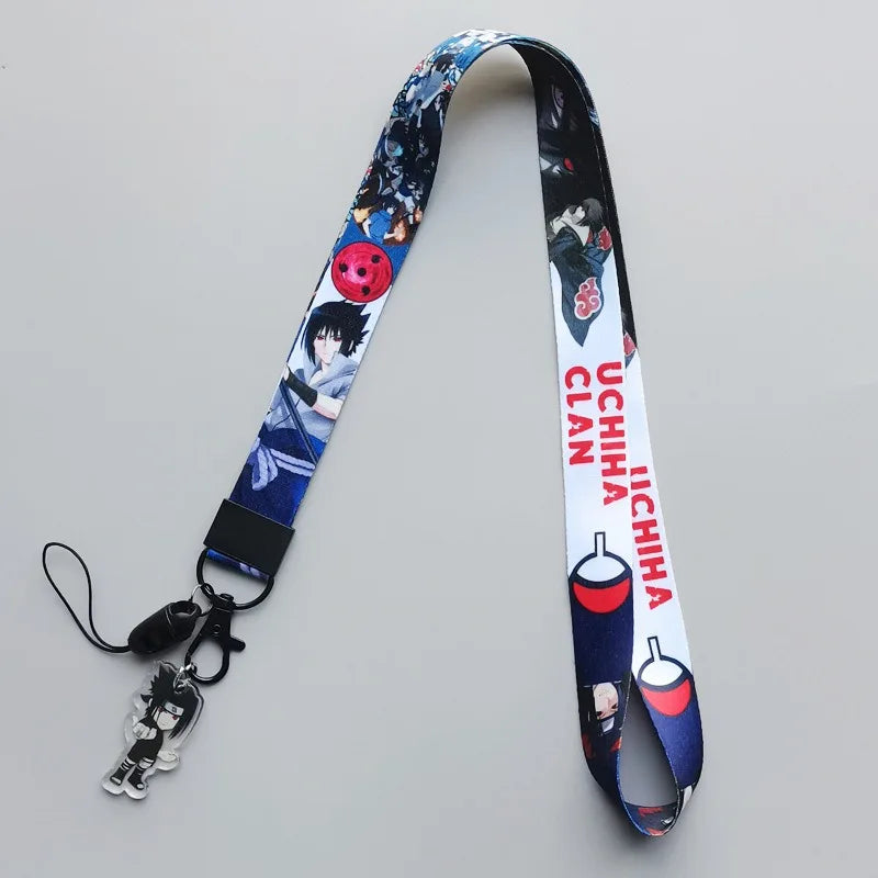 Cute Naruto Japanese Anime Lanyard Neck Strap Kakashi Cartoon Keychain for Pendant Fashion Key Ring Cosplay Accessories Gifts