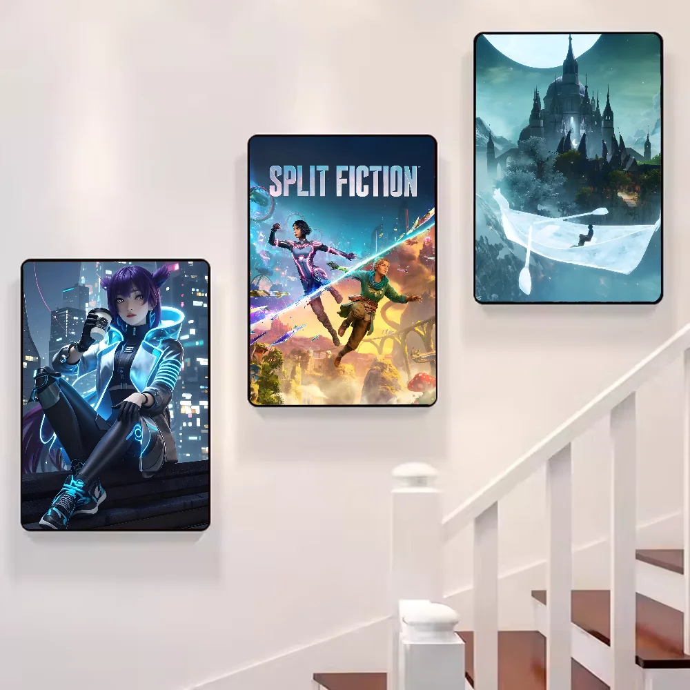 S-Split Fiction GAME Poster HD art sticky wall waterproof home living room bedroom bar aesthetic decoration