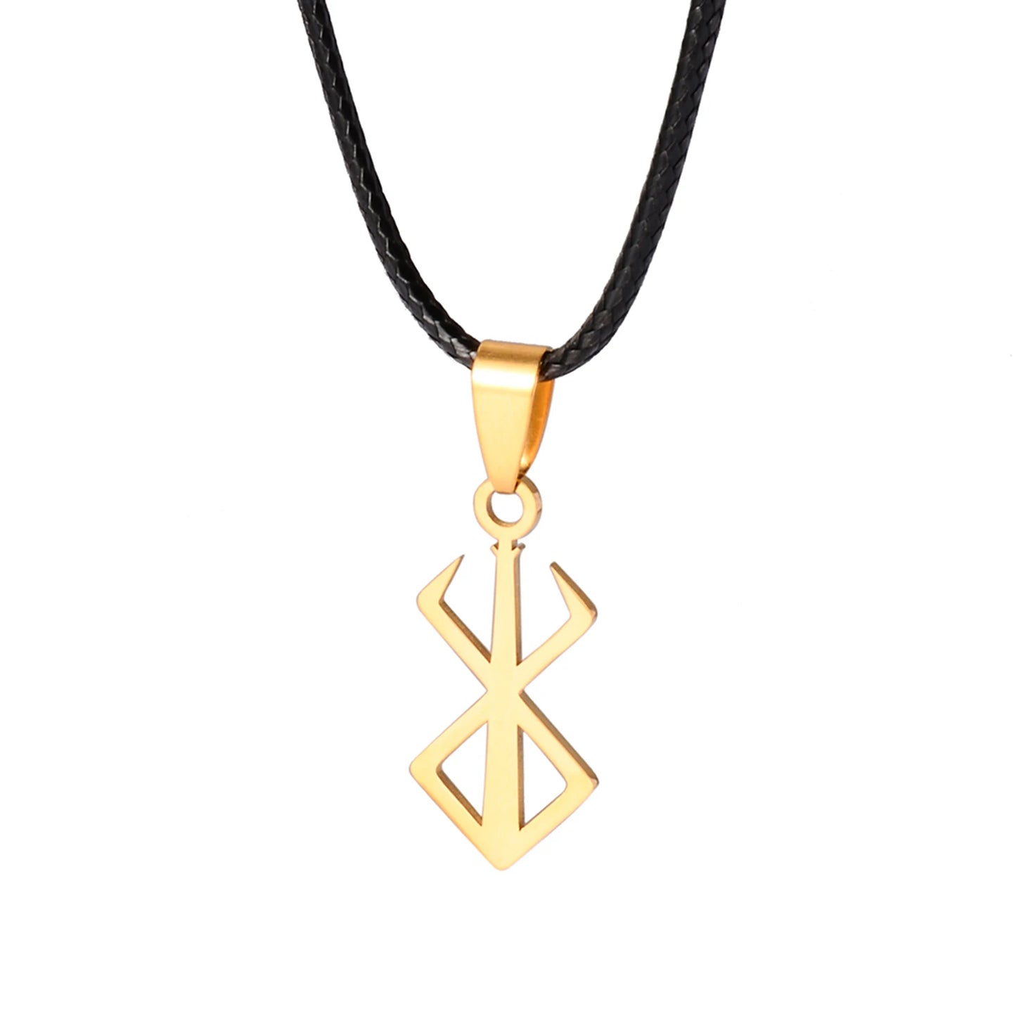 Stainless Steel Berserk Necklace Sword Logo Pendants Choker The Mad Warrior Of Norse Viking Mythology Men Adornment Gifts