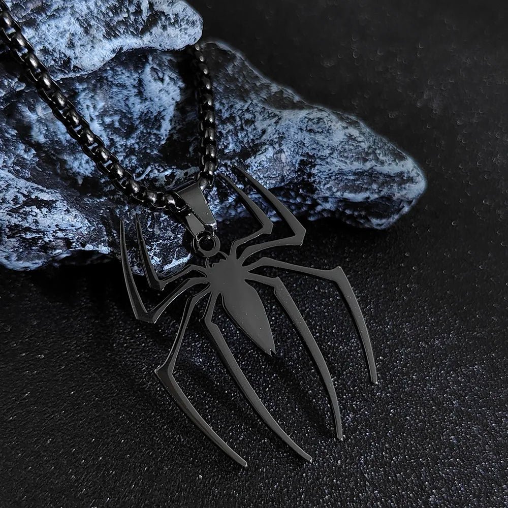 Stainless Steel High Quality Spider Pendant Necklace For Women Men Choker Jewelry Gifts Dropshipping