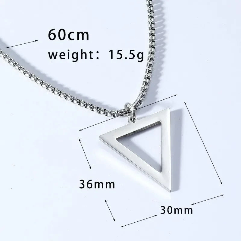 New Black Color Pillar Necklace for Men Women Trendy Simple Stainless Steel Chain 3D Bar Necklaces Party Jewelry Couple Gifts