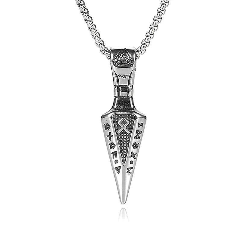 Wu's 2022 New Jewelry Pharaoh's Spear Arrow Titanium Steel Necklace Male Domineering Collarbone Chain Pendant Sweater Chain