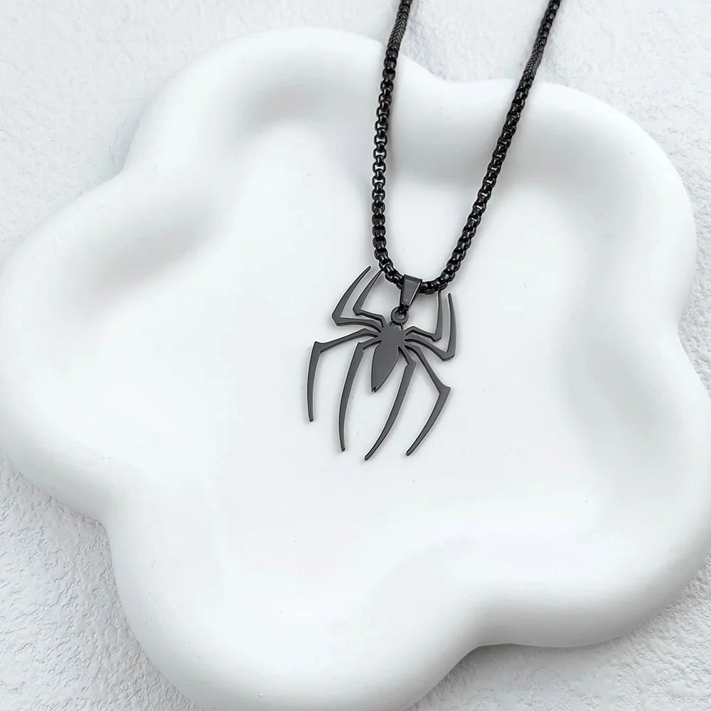 Stainless Steel High Quality Spider Pendant Necklace For Women Men Choker Jewelry Gifts Dropshipping