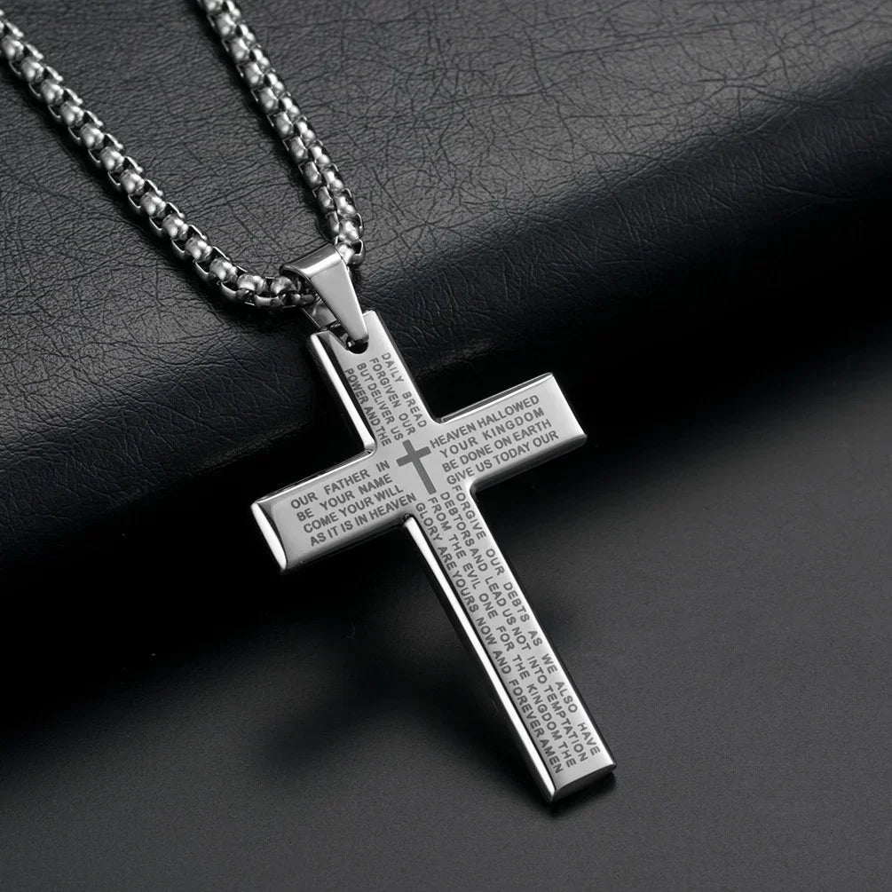 New Black Color Pillar Necklace for Men Women Trendy Simple Stainless Steel Chain 3D Bar Necklaces Party Jewelry Couple Gifts