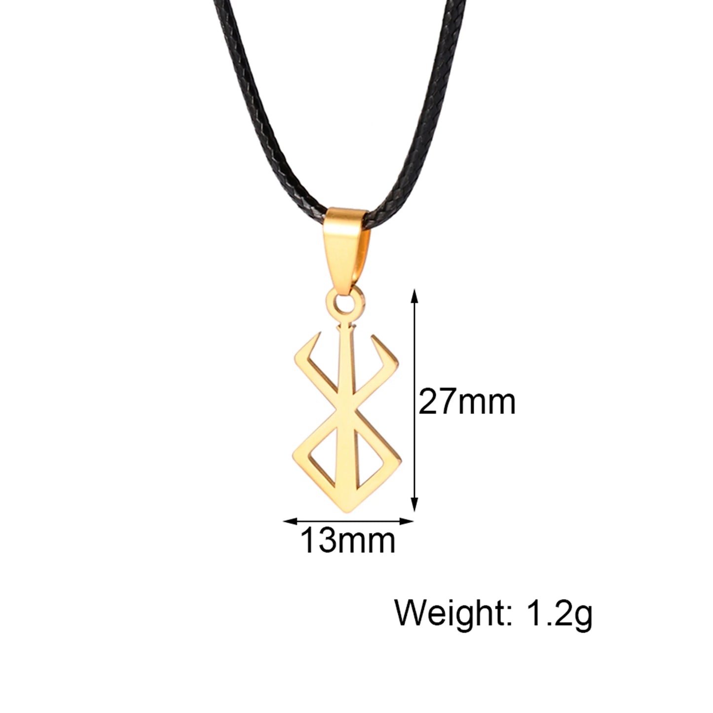 Stainless Steel Berserk Necklace Sword Logo Pendants Choker The Mad Warrior Of Norse Viking Mythology Men Adornment Gifts