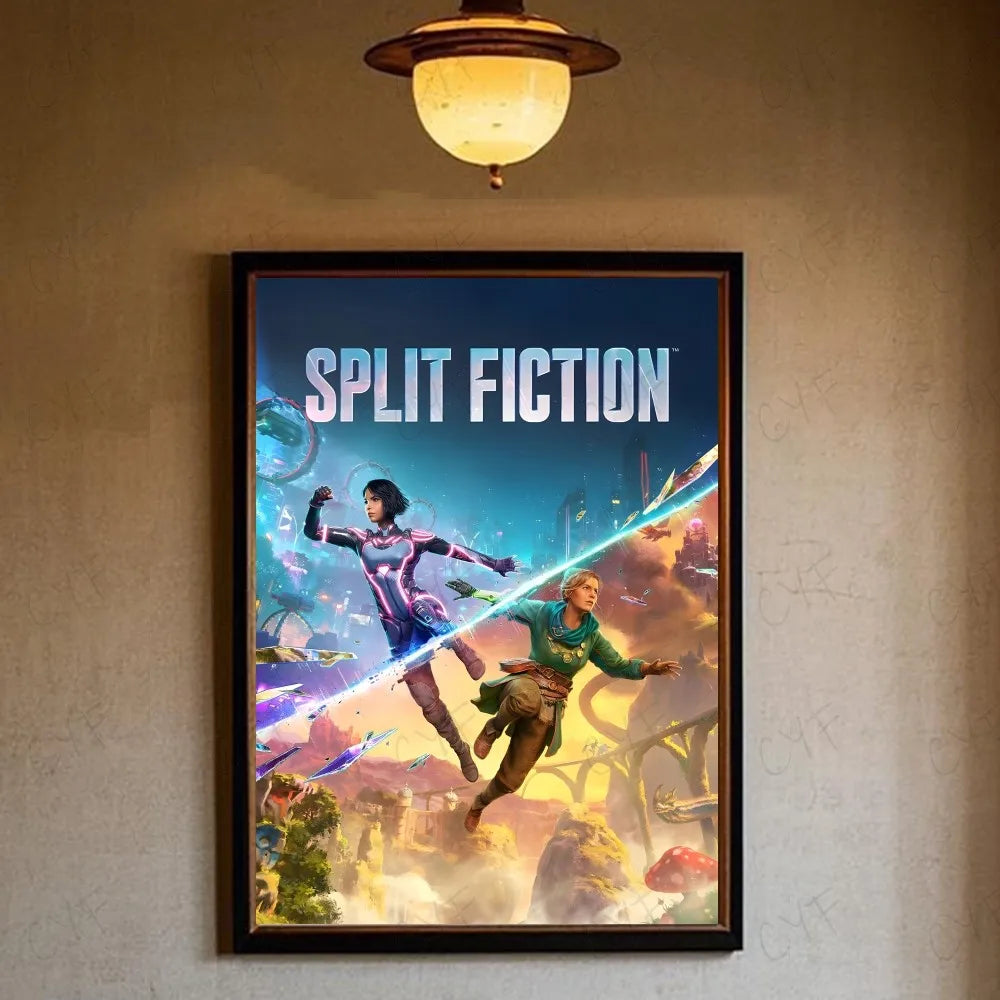 S-Split Fiction GAME Poster HD art sticky wall waterproof home living room bedroom bar aesthetic decoration